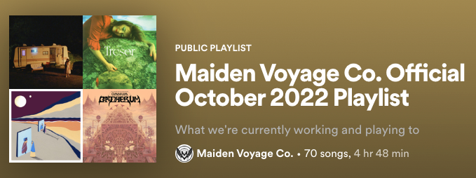 October 2022 Playlist