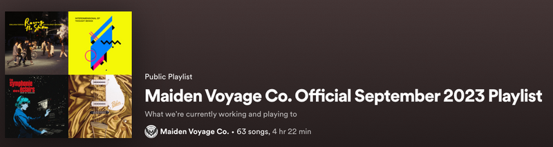 September 2023 Playlist