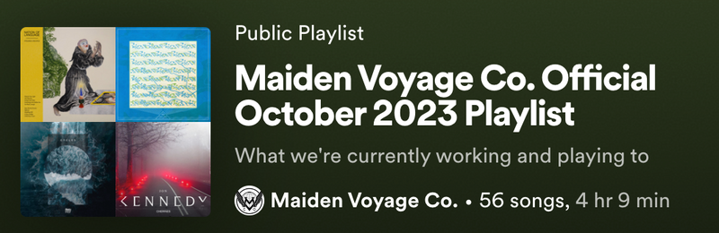 October 2023 Playlist