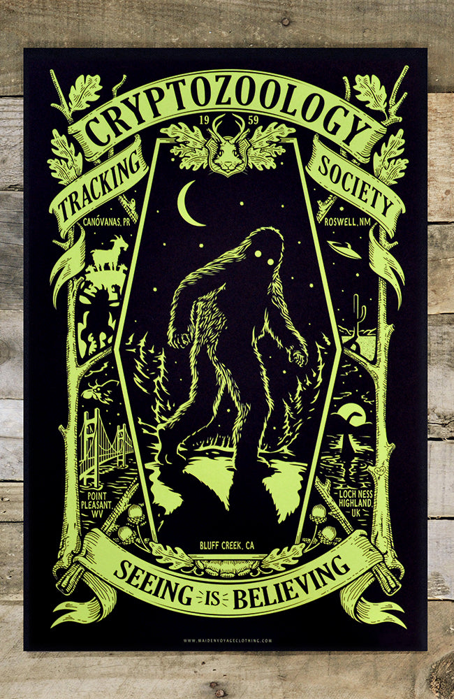 Cryptozoology - Glow in the Dark Poster