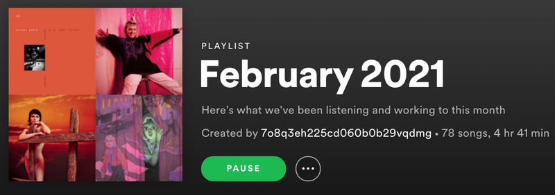 February 2021 Playlist