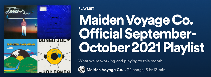 September - October 2021 Playlist