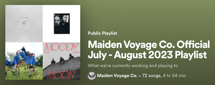 July - August 2023 Playlist